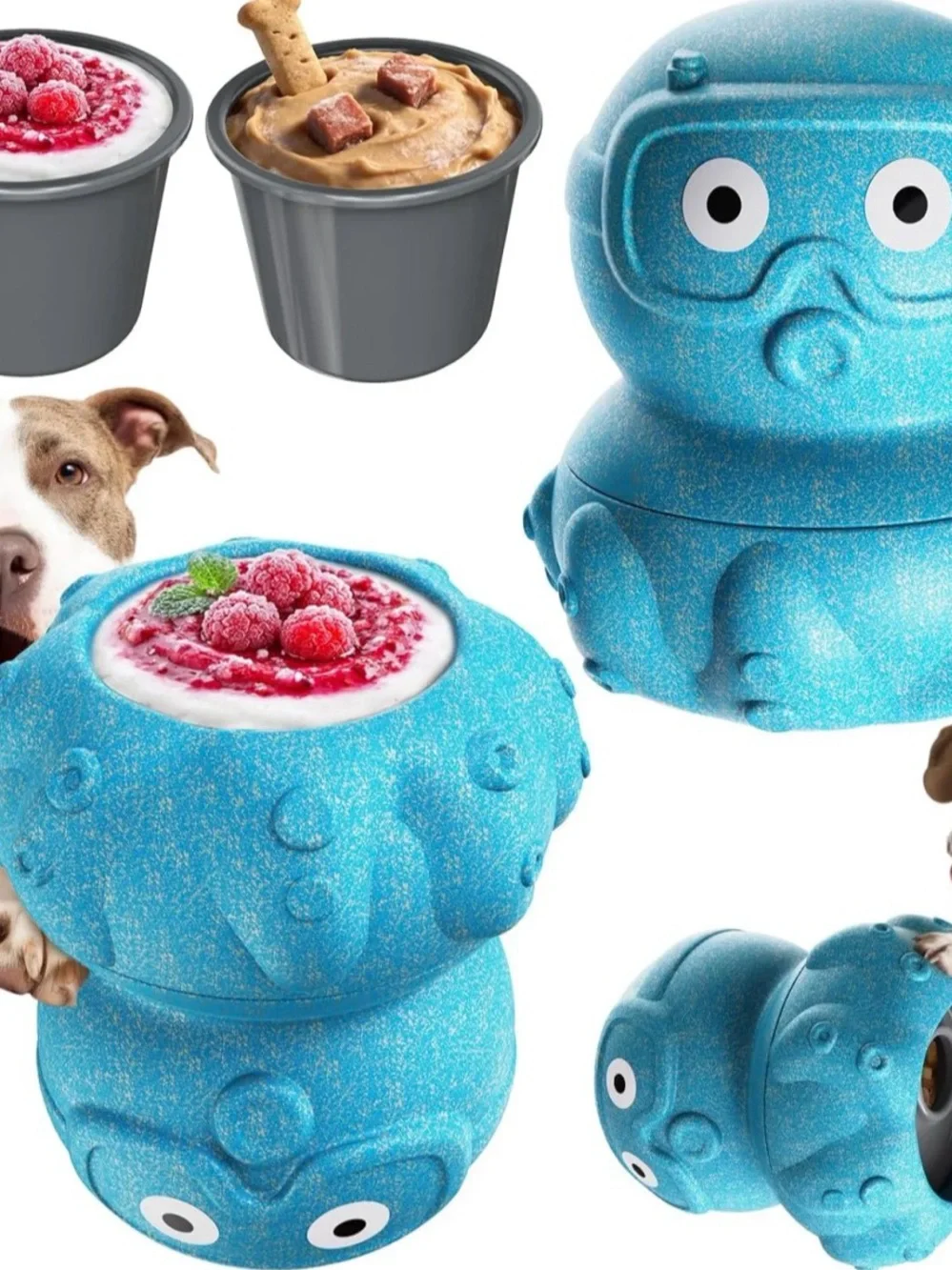 NIB Multi-Functional Dog Enrichment Toy - Blue Octopus Design Frozen Treats